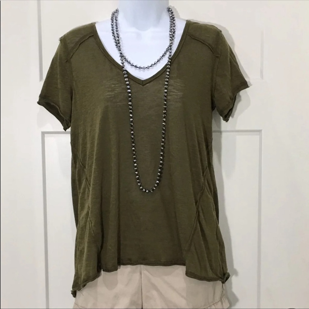 Taylor & Sage olive green back lace up top - Picture 3 of 7